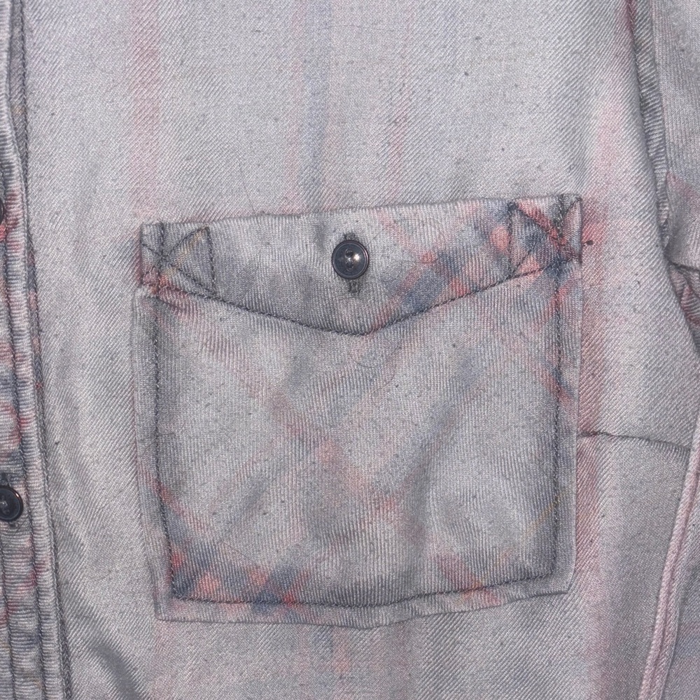 Maurice's Flannel Button Up Shirt Distressed Medium - Picture 4 of 8